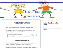 Tablet Screenshot of lots-of-kids-games.com